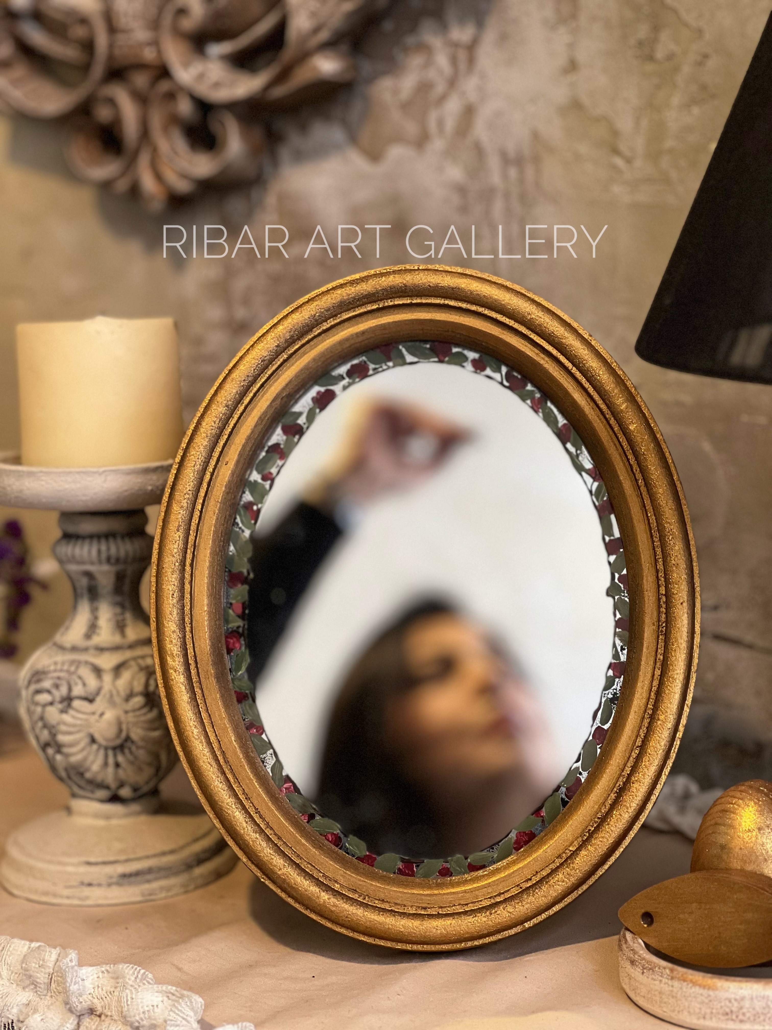 قاب آینه نقاشی شده رومیزی